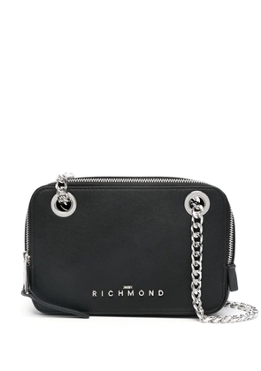 John Richmond logo-lettering shoulder bag - Black
