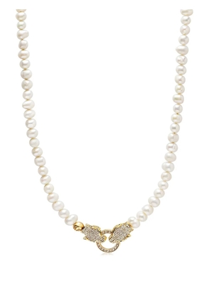 Nialaya Jewelry diamond-panther freshwater-pearl necklace - Gold