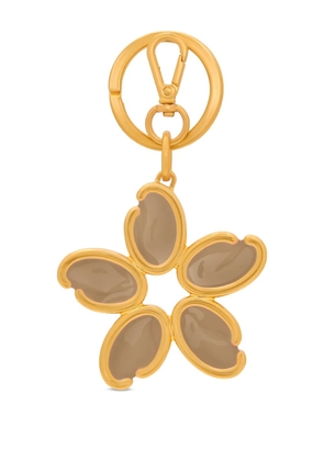Oscar de la Renta O Flower charm keyring - Gold