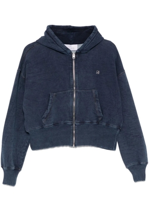Giuseppe Di Morabito washed-effect cotton hoodie - Blue