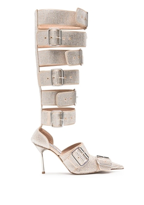 Giuseppe Di Morabito 100mm knee-high boots - Silver