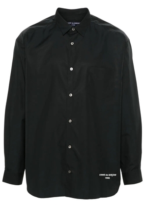 Comme des Garçons Homme embroidered-logo cotton shirt - Black