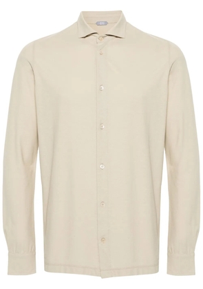 Zanone long-sleeve cotton shirt - Neutrals