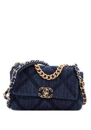 CHANEL Pre-Owned 19 Flap Bag Quilted Denim Medium shoulder bag - Blue