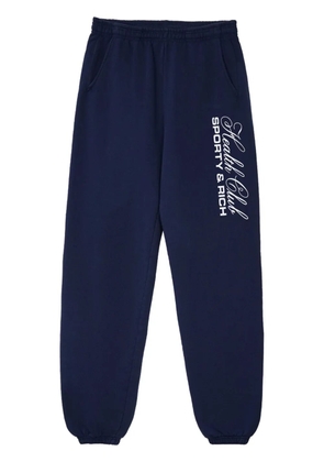 Sporty & Rich Made In USA cotton track pants - Blue