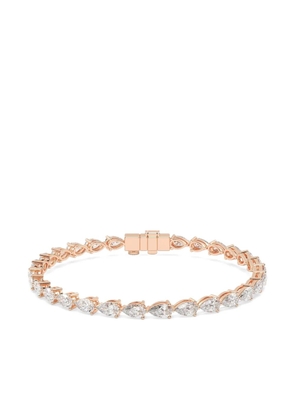 Tilla 14kt rose gold tennis bracelet - Pink