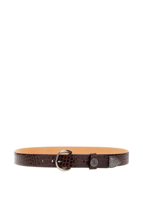 Roberto Cavalli logo-plaque belt - Brown