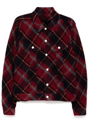 Undercover logo patch shirt jacket - Red