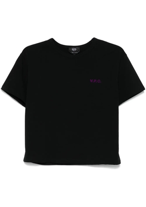 A.P.C. flocked-logo T-shirt - Black