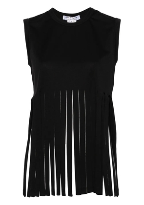 Comme Des Garçons Comme Des Garçons fringed jersey tank top - Black