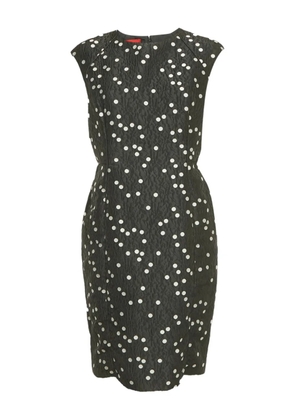 Carolina Herrera Vintage jacquard polka dot dress - Black