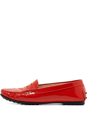 Tod's Vintage Pre-owned patent-leather loafers - Red
