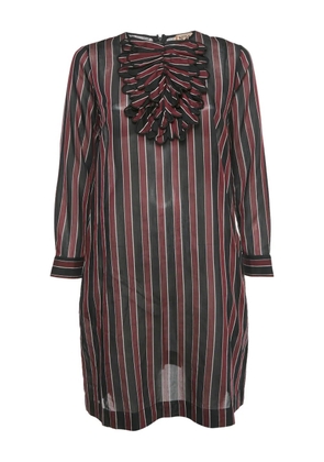 Nº21 ruffles striped midi dress - Black
