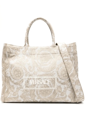 Versace large Barocco Athena tote bag - Brown