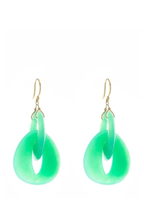 Ten Thousand Things 18kt yellow gold Interlocking Peacock Eye chrysoprase earrings