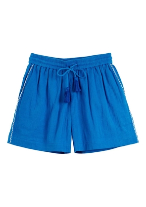 Chinti & Parker drawstring embroidered shorts - Blue