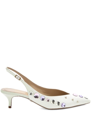 Genny 45mm leather pumps - White