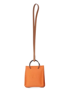 Hermès Pre-Owned 2019 Milo Lambskin and Swift Shopping Bag Charm key chain - Brown