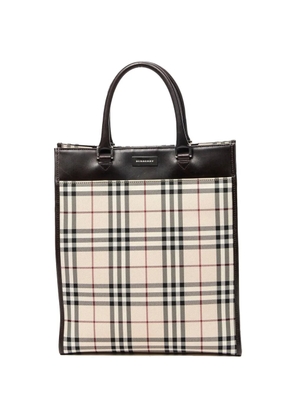 Burberry Pre-Owned 2000s check-pattern tote bag - Neutrals