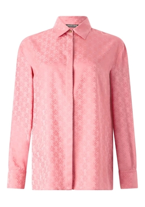 Roberto Cavalli monogram-print long-sleeve shirt - Pink