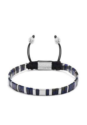 Nialaya Jewelry logo-engraved beaded bracelet - Silver