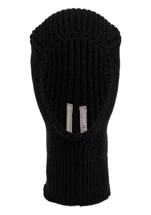 Rick Owens ribbed-knit balaclava - Black