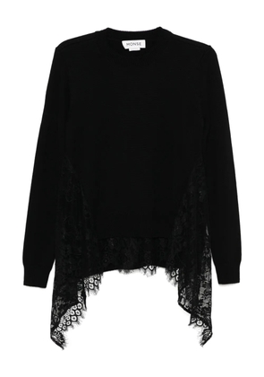 Monse lace-insert sweater - Black