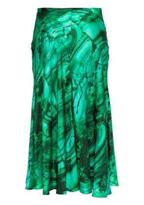 Roberto Cavalli graphic print skirt - Green
