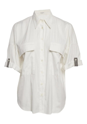 Brunello Cucinelli Vintage embellished pocket shirt - White