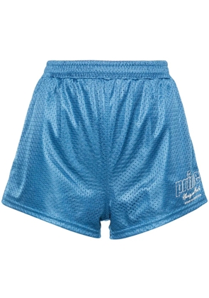 Sporty & Rich perforated-design shorts - Blue