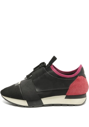 Balenciaga Pre-Owned leather panelled sneakers - Black
