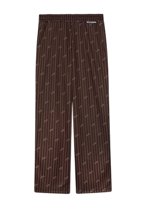 GCDS pinstriped track pants - Brown