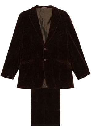 Romeo Gigli Pre-Owned 1990s velvet suit - Brown