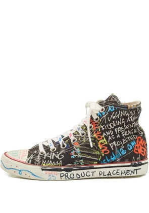 VETEMENTS graffiti-print sneakers - Black