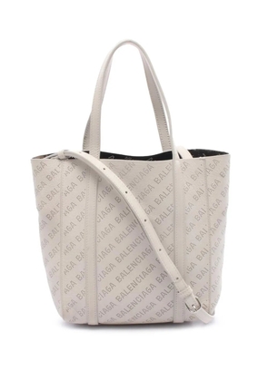 Balenciaga Pre-Owned 2010-2025 XXS Everyday Perforated Leather Shopping Tote Bag satchel - White