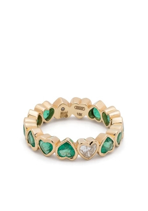 SHAY 18K yellow gold ´heart diamond band ring