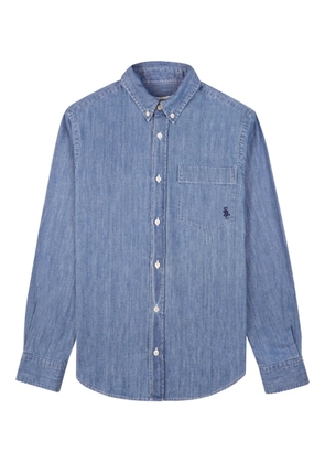 Sporty & Rich SRC buttoned chest-pocket shirt - Blue