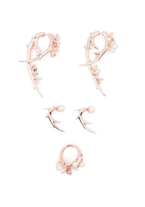 Shaun Leane diamond drop earrings set (set of three) - Pink