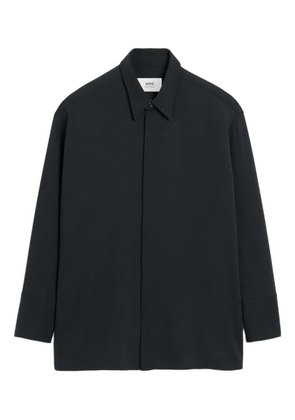 AMI Paris wool side-slit oversized shirt - Black