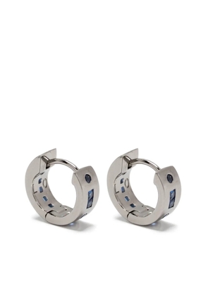 APM Monaco Love morse code huggie earrings - Silver