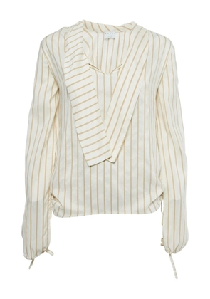 Marni Pre-Owned 2024 striped tie-neck blouse - White
