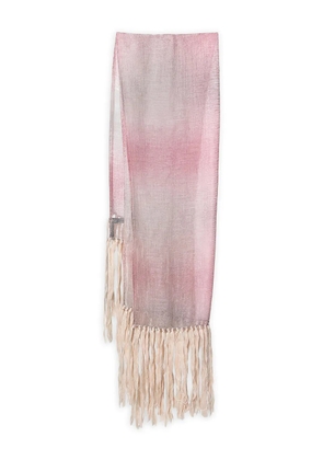 Emporio Armani Pre-Owned ombré fringed scarf - Pink