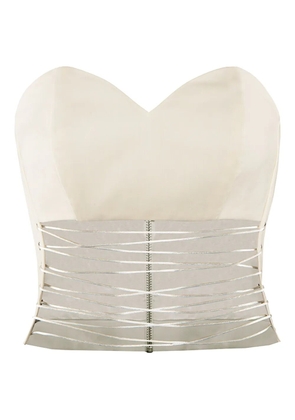 Vestiaire d'un Oiseau Libre lace-up corset top - Neutrals