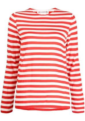 Comme Des Garçons Girl striped wool-blend jumper - Red