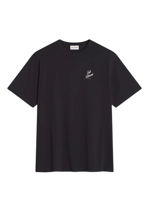 CAFÉ KITSUNÉ logo-embroidered cotton T-shirt - Black