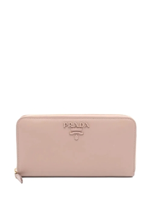 Prada Pre-Owned logo-plaque leather wallet - Pink