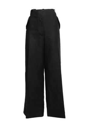 Gianfranco Ferré Pre-Owned linen trousers - Black