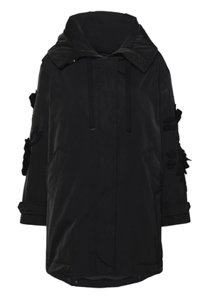Ermanno Scervino floral-appliqué puffer jacket - Black