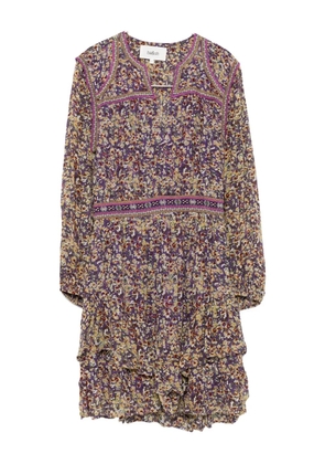 Ba&Sh floral-print ruffled mini dress - Purple