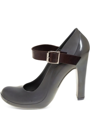 Marni Pre-Owned 105mm leather sandals - Grey